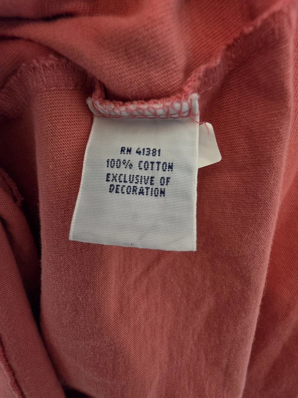 Polo by Ralph Lauren Men’s Coral Crewneck T-Shirt Custom Fit Size Medium Damaged